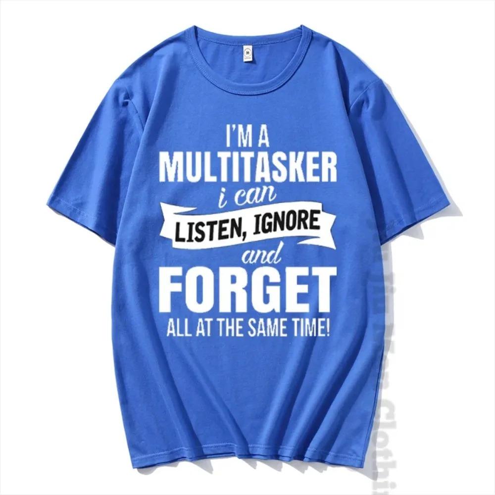Jag är en multitaskare Tryck T-shirt Roligt ordspråk Män Kvinnor Mode Grafiska T-shirts Svart T-shirt Sommar Kortärmad T-shirt Oversized