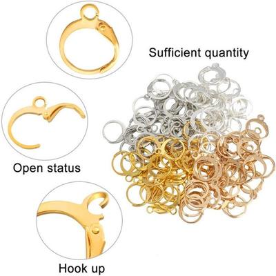 100 יחידות/הרבה לולאת עגיל וו אוזן קטנה, אביזר עגיל לתכשיטים, חומר להכנת עגילים בעבודת יד