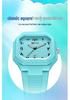 OFNS Waterproof Luminous Square Quartz Watch with Arabic Numerals for Men & Women