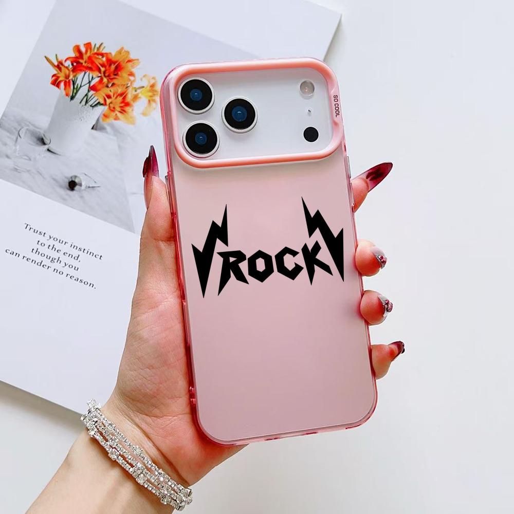 Cool Rock Roll Music Phone Case For iPhone 17 16 15 14 13 12 11 Pro Max Air Matte Laser Aurora Shockproof Funda