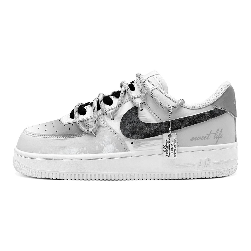 Nike Air Force 1 Air Force 1, Couple's, Romantic Treatment, Obsidian Tide, Deconstruction Design, Versatile Fashion DH2920-111(TeamS2-S-BOX)