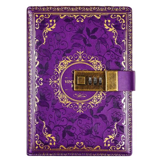 

Блокнот у стилі ретро з цифровим кодовим замком, захищений паролем Журнал, книга, щоденник, планувальник, органайзер для студентів