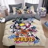 Naruto Cotton Bedding Set: Duvet Cover, Fitted Sheet, Pillowcase for Boys' Dorms