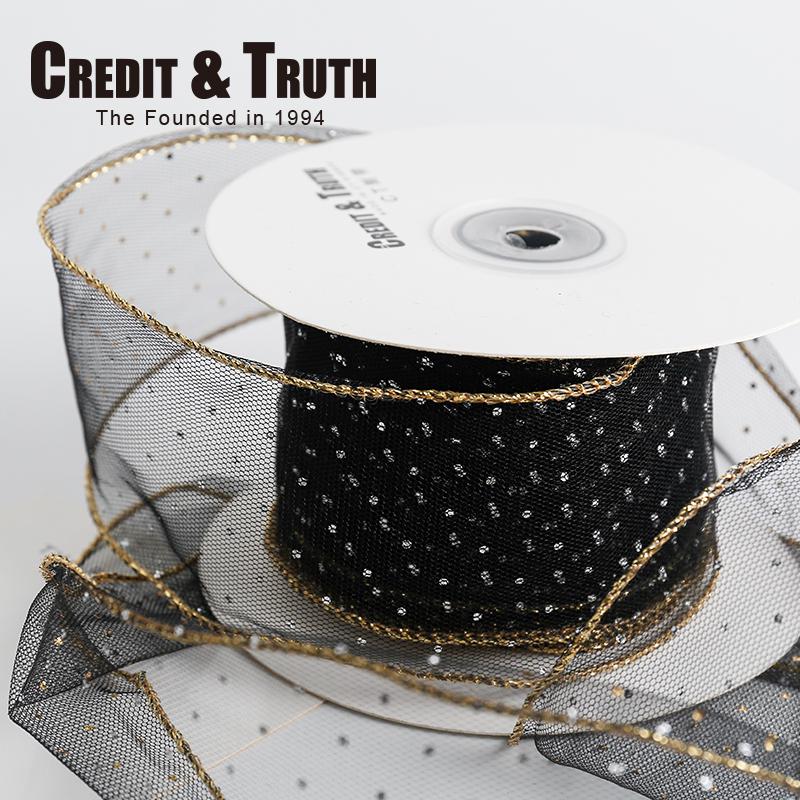 

6 см Кружевная Органза с Блестящим Краем Лента для Украшения Торта Сатиновая Сетчатая Шелковая Лента Smoky Gray 9m/roll