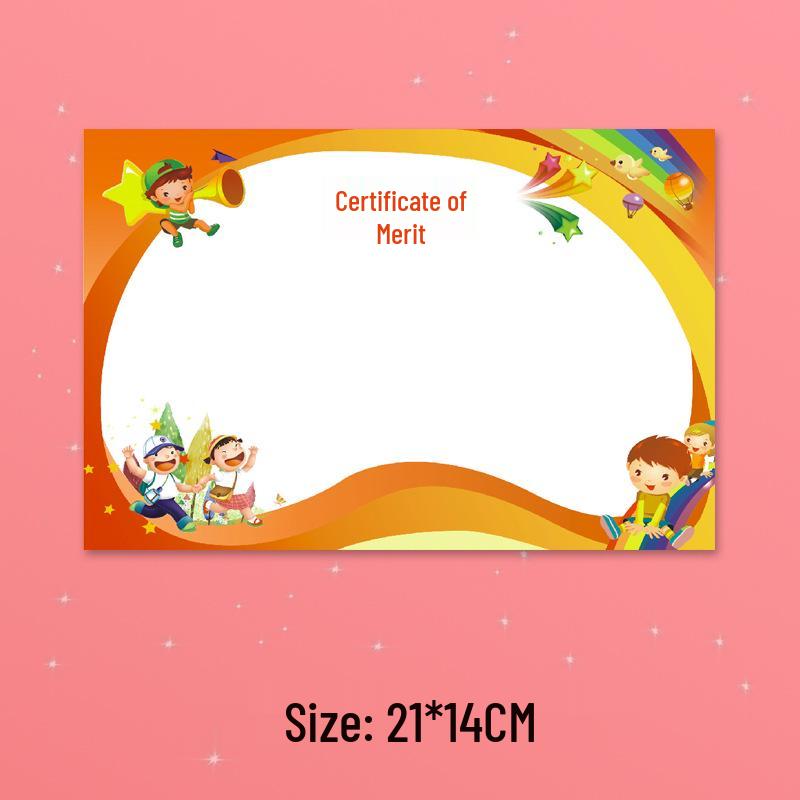 A5 Certificate of Commendation - Creative Reward for Kindergarten & Primary School Students