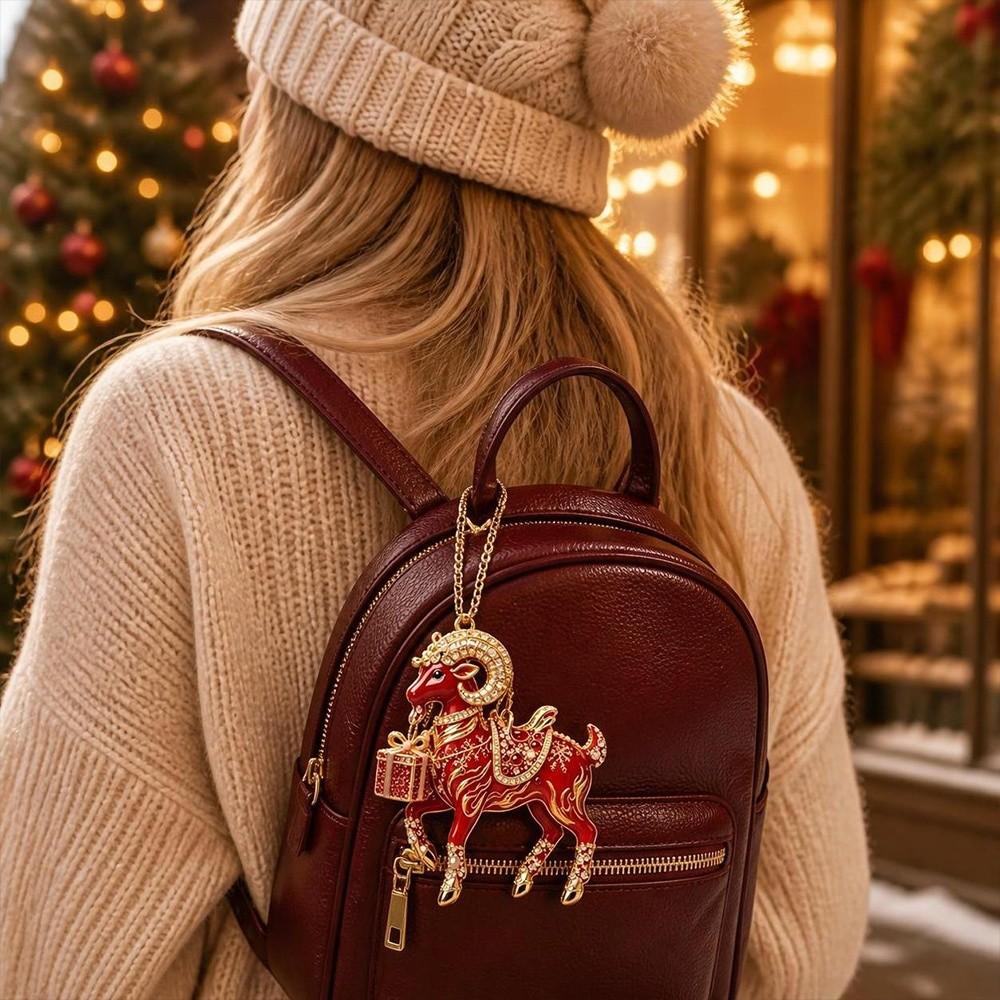 Acrylic Goat Pendant Shining Animal Hanging Decoration Zodiac Goat Souvenir  Holiday Party Decor