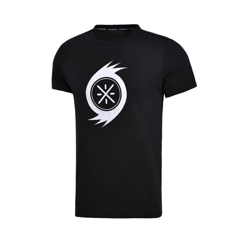 

Li Ning Серия Уэйда Удобная Дышащая Повседневная Футболка с Принтом и Коротким Рукавом Мужские Топы AHSM005-1 S