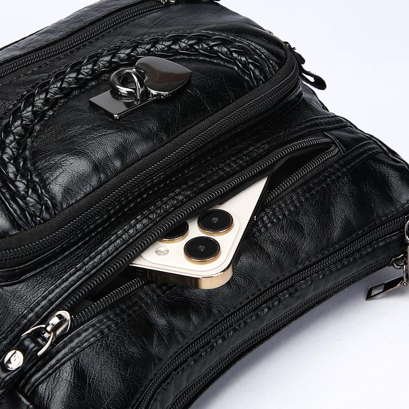 Women's PU Bag Fashion Shoulder Multi-compartment Crossbody Bag
