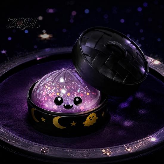 Portable Sensory Toys for Classroom Halloween Bun Squeeze Toy with Steamer, Fidget Stress Ball, Spooky Ghost Holiday Party Supplies Trick or