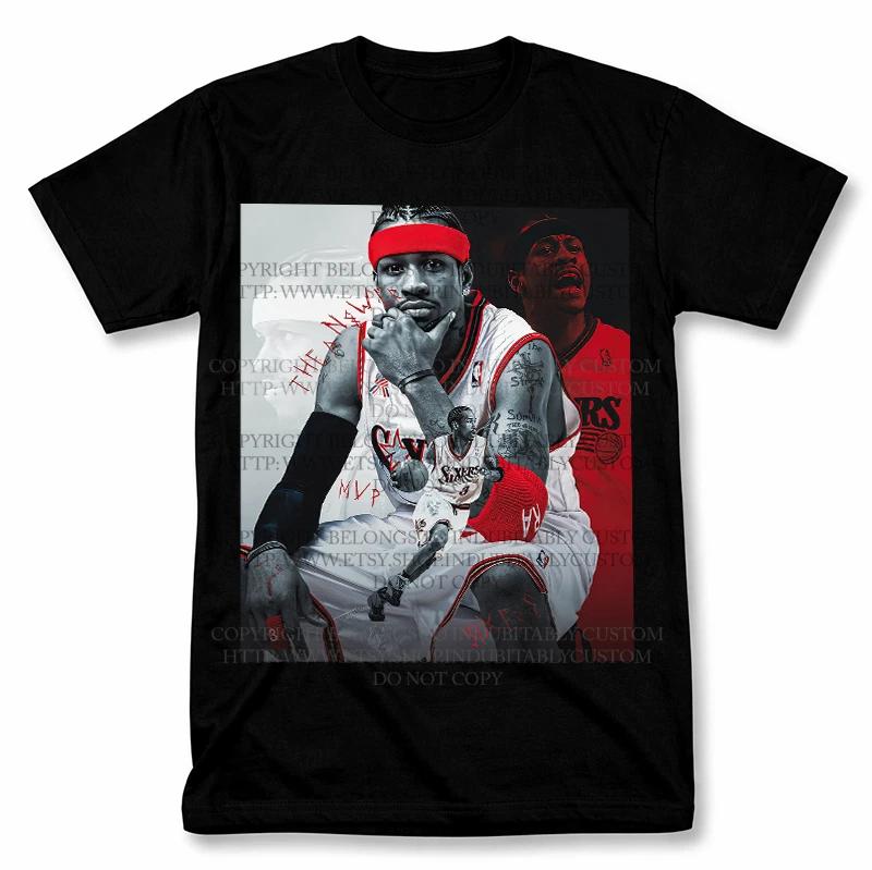 Allen Iverson Sixers Graphic T shirt Vintage Basketball Fan Tee L
