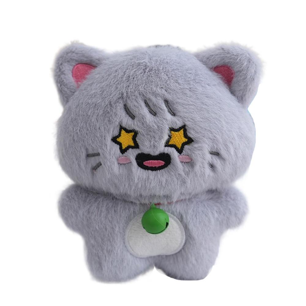 Bell Cat Doll Pendant Stuffed Cat Plush Pendant Cute Cat Plush Toy Keychain Home Decor
