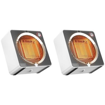 A58Z 2X Electric Heater 500W Portable Electric Heater PTC Heating Home Small Heater Smart Warm Air Blower EU Plug