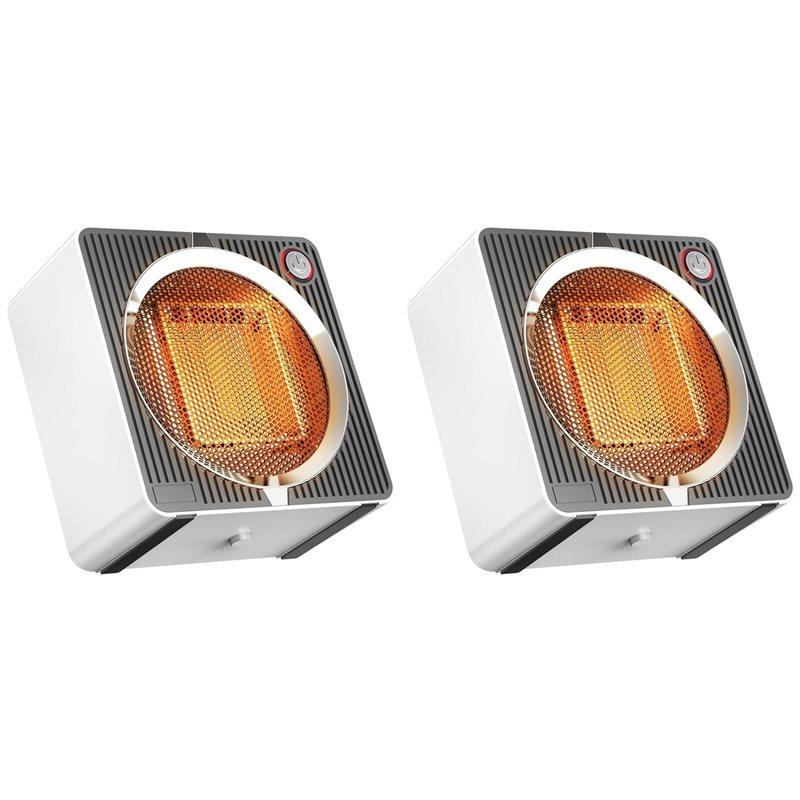 A58Z 2X Electric Heater 500W Portable Electric Heater PTC Heating Home Small Heater Smart Warm Air Blower EU Plug