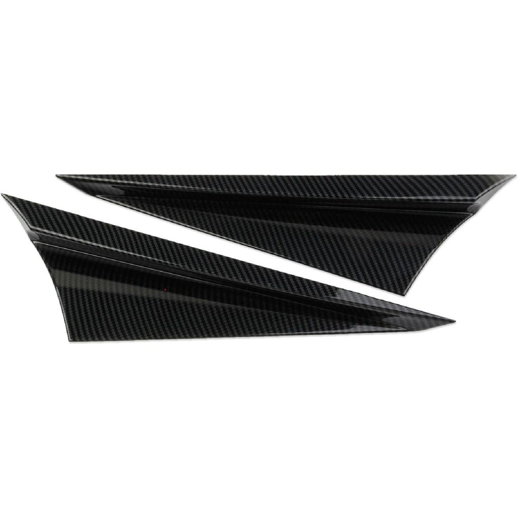 Carbon Fiber Style Front Side Window Triangle Cover Trim Exterior Accessories for Tesla Cybertruck (Bright Surface)