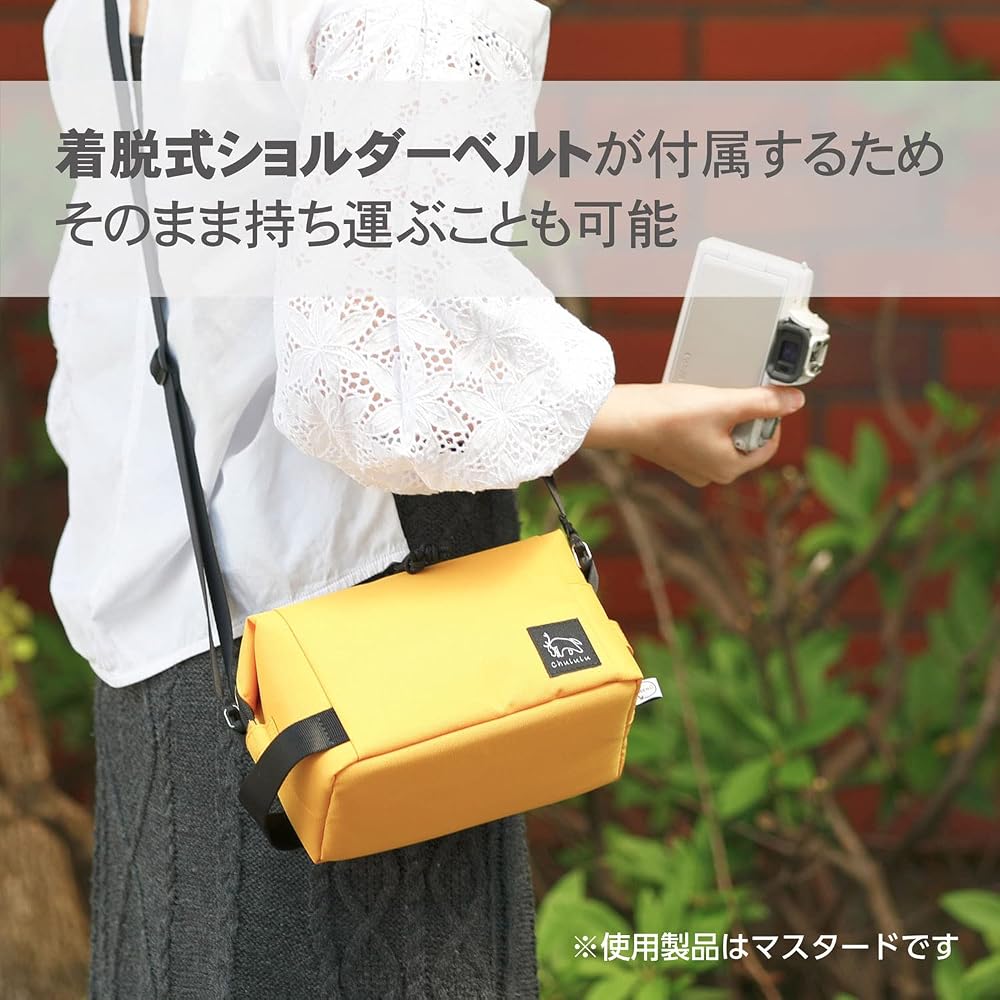 HAKUBA Chululu Camera Bag with Renew Inner Pouch [M Size Olive] - Sustainable Camera Case Made from Recycled Materials, with Handle and Shoulder Strap
