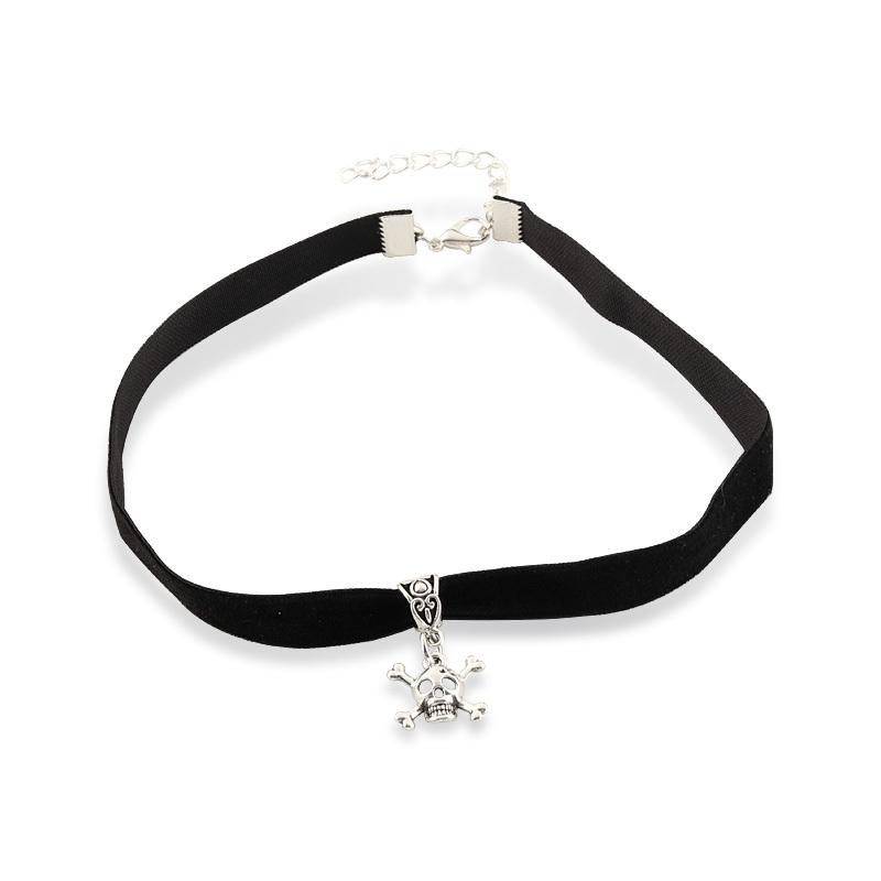 Fashion Vintage Skeleton Charms Choker Necklace Black Skull Chokers Gothic Jewelry Gifts