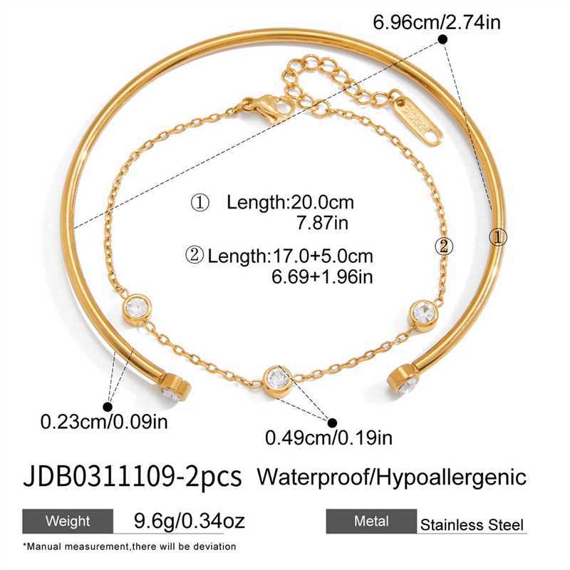 Stainless steel zircon bracelet light luxury bracelet does not fade European and American jewelry titanium steel