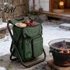 Sgabello Pieghevole 3-in-1 con Zaino Frigo Robusto Portatile Pieghevole Sgabello Multiuso Leggero per Pesca Caccia Campeggio Viaggio