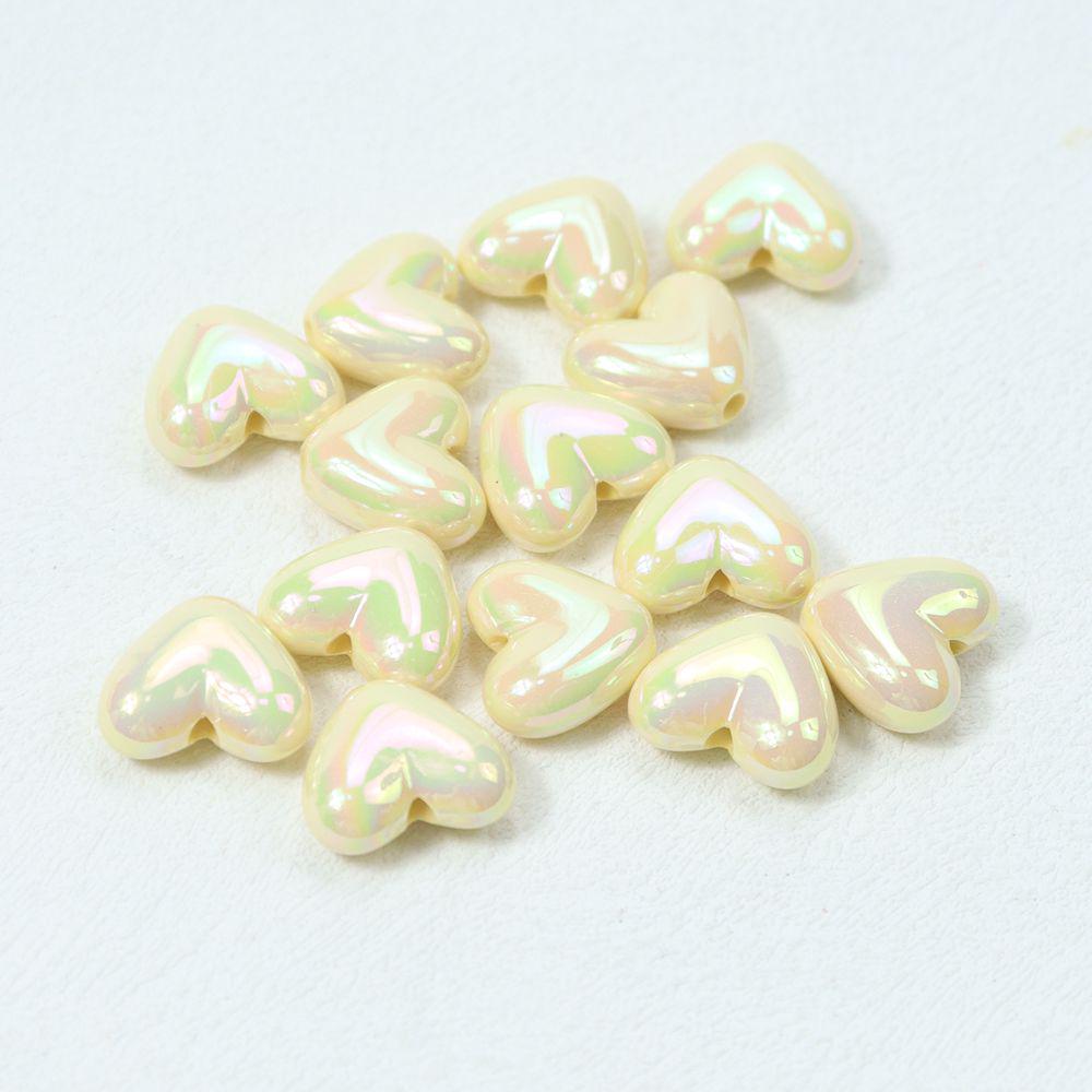 Colorful Heart Beads for DIY Phone Chains, Bracelets, Car Ornaments, and Clothing Accessories