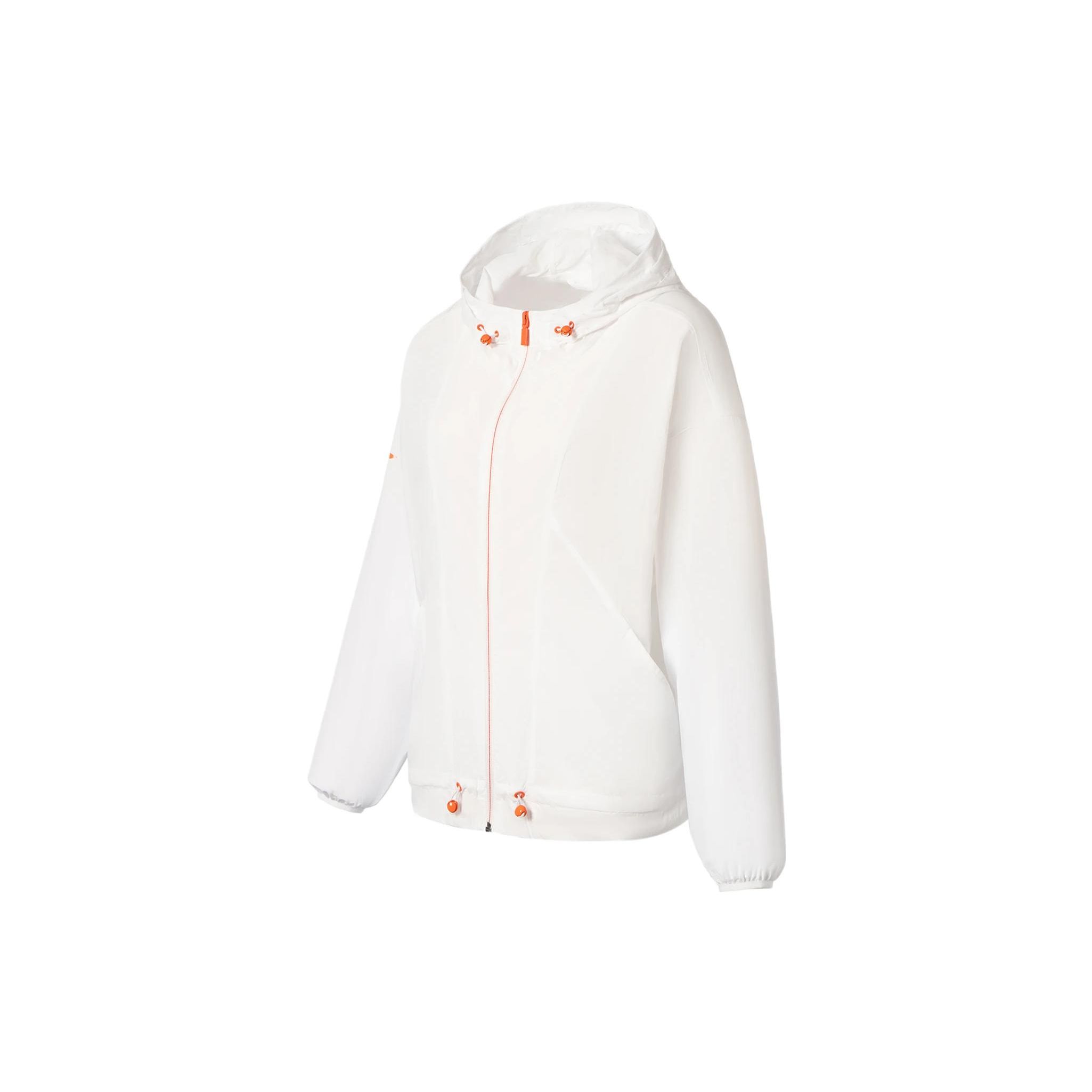 

Ветровка с капюшоном на молнии Li Ning однотонная женская верхняя одежда белая AFDS378-7 XXL