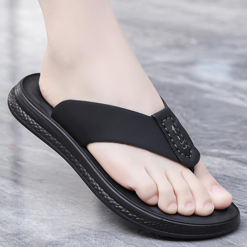 Summer Men's High-quality Outdoor Casual Slippers Flip Flops Anti Slip Waterproof Comfort Beach Shoes Youth Versatile Sandals
