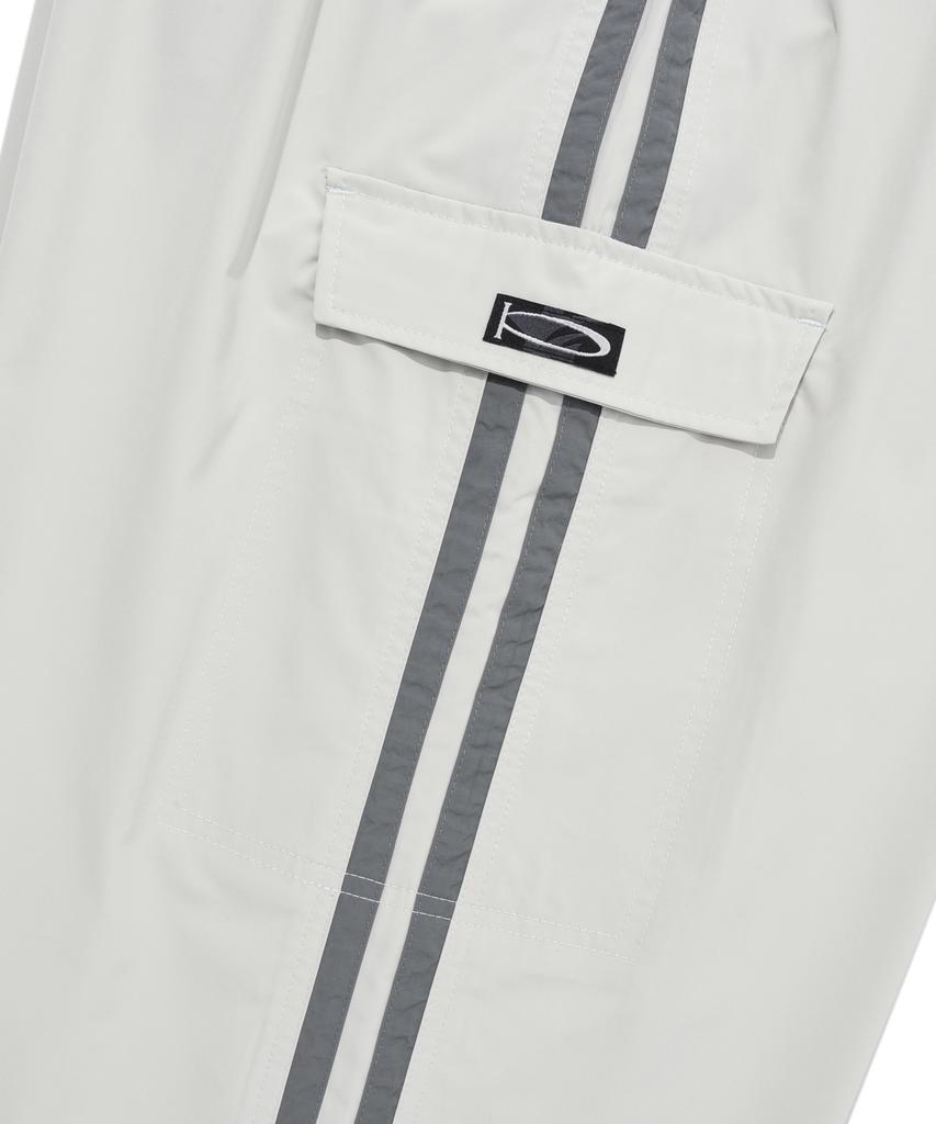 PHYSICAL DEPARTMENT Color Block Stitch Track Pants Ivory