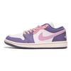 Jordan Air Jordan 1 Slip Resistant Coverage Abrasion Resistant Low top Vintage Basketball Shoes Women's Purple Pink DZ2768-651(Team59-)