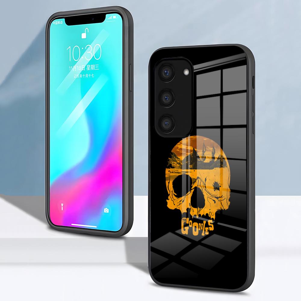The Goonies Phone Case For Samsung S26 S25 S24 FE S23 S22 S21 Plus S20 Ultra Note20Ultra Black Glass Cover