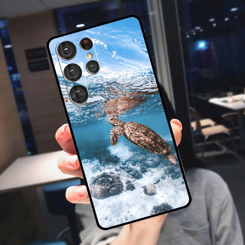 Cute Cartoon Turtles Case For Samsung Galaxy S22 S21 S23 Ultra S8 S9 S10 Note 10 Plus Note20 Ultra S20 FE Cover