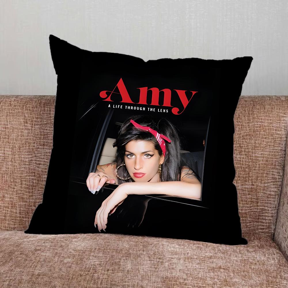 Singer Amy W-Winehouse Pillow Case For Home Bedroom Car Office Decoration Living Room Sofa Cushion Cover Suitable