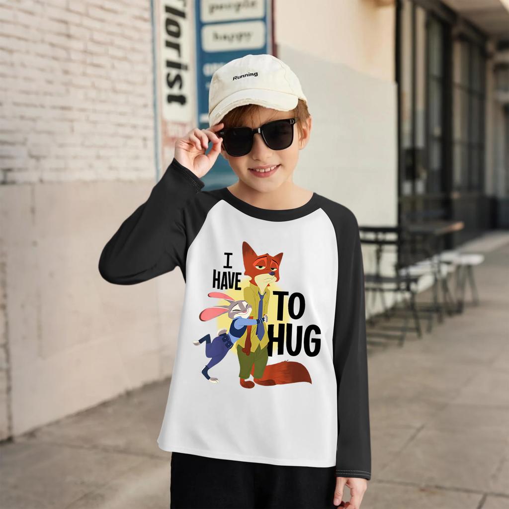 Children's Fashionable And Comfortable Round Neck Printed Loose Long-sleeved Top