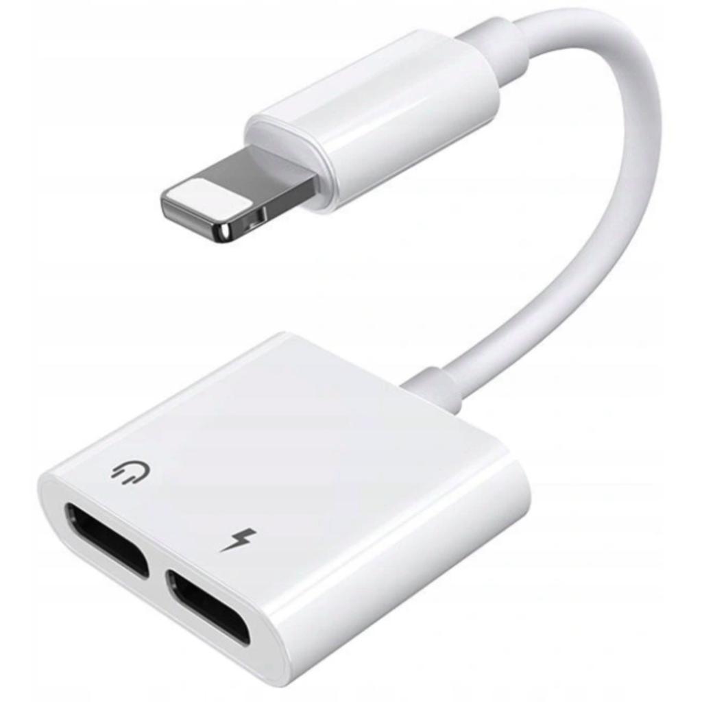 Adapter Splitter 1X2 Lightning Audio+Av For Iphone X 12 13 14