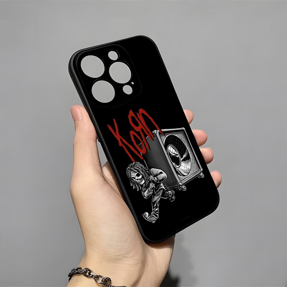 K-Korn Hot Metal Rock Band Handyhülle für iPhone 17 Pro Max 16 15 14 Pro Max 13 11 X Xs Xr 8 7 Plus Silikonhülle