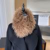 Women's Faux Fur Double-Sided Wool Neck Gaiter - Thickened Warm Winter Scarf