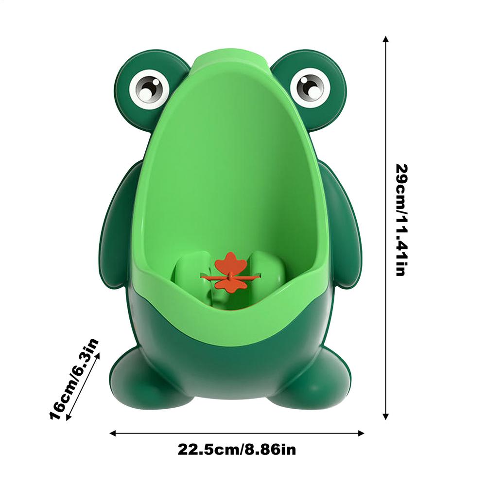 Boys Urinal for Potty Training Frog Shaped Urinal with Funny Aiming Target Interactive Detachable Toilet for Kids Child Bathroom