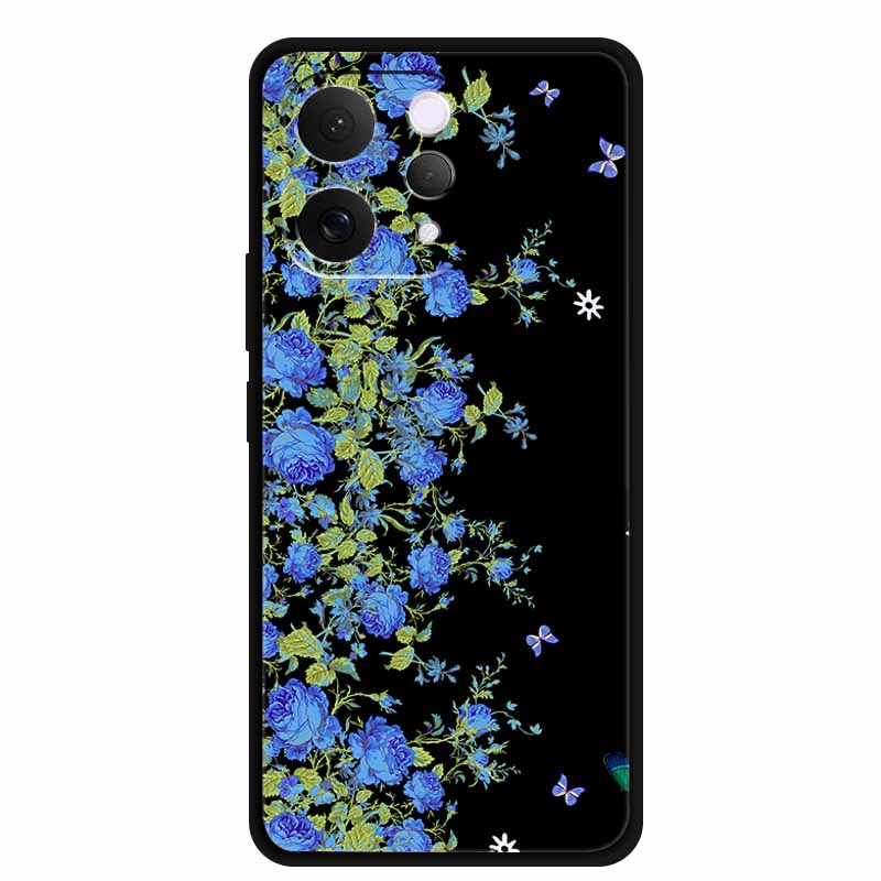 Coque For Vivo S50 V2528A Case 6.59" Black Silicone Case Cartoon Cat Shockproof Soft Back Cover For Vivo S50 5G 2025 Phone Case