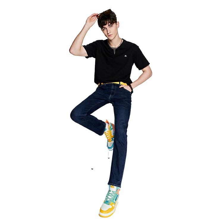 SS23 Solid Color Round Neck Short Sleeve T-Shirt Men tops Black LMT0045413RX00FK11000