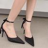 Fashion Ladies Shoes 2025 Hot Sale Buckle Strap Women's High Heels Fashion Best Seller Office and Career New Elegant Closed Toe Sandals