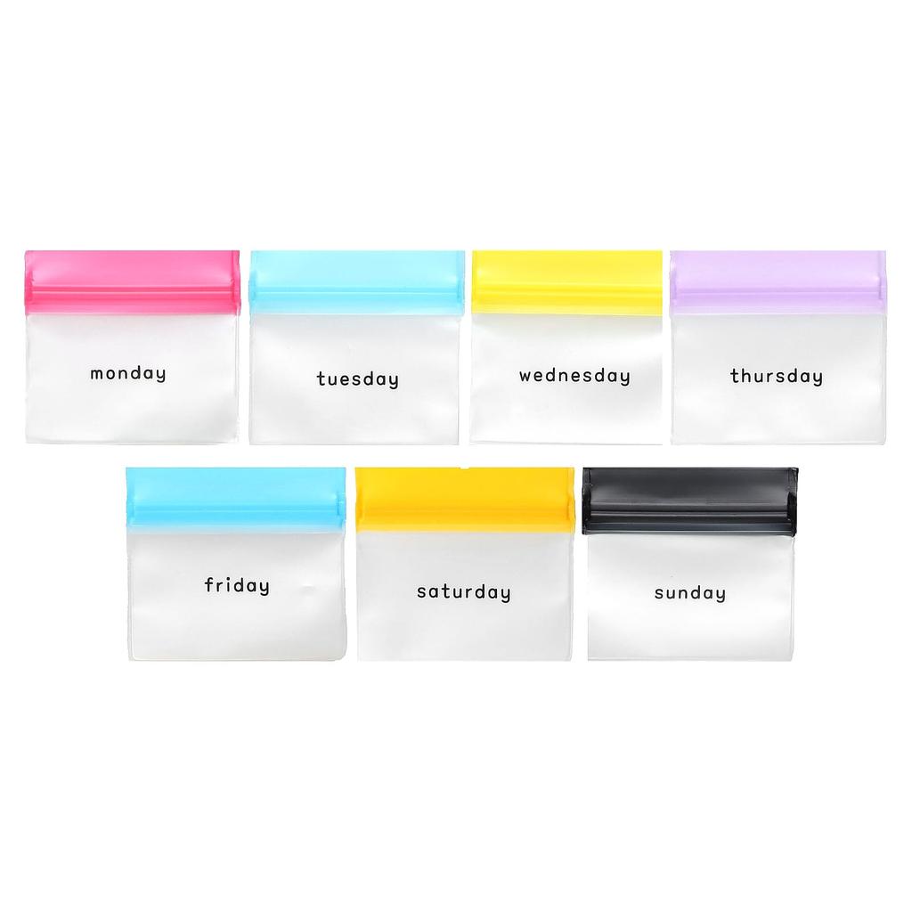 Reusable 7-Day Pill Pouch Set, 8-Count