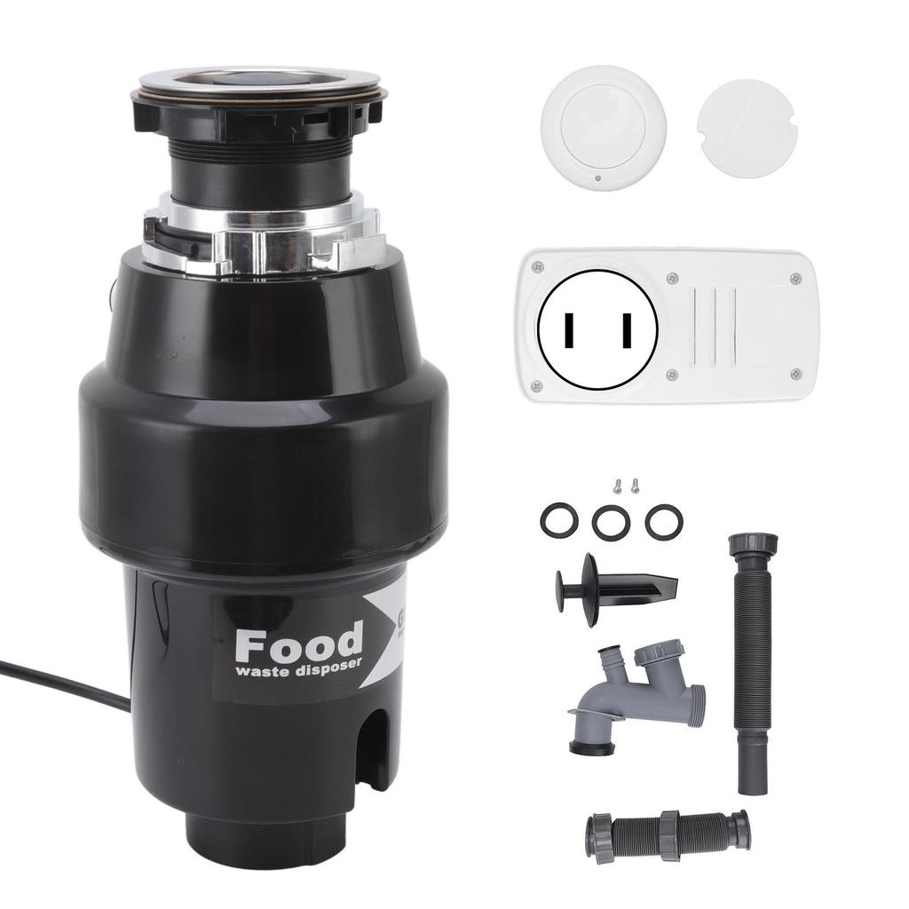 76336A Kitchen Food Garbage Disposal Food Residue Crusher Sewer Rubbish Disposal Crusher US 110V