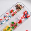 12 Kratek 36/60 Sztuk Kawaii Mini Bałwan Choinka Charmsy do Paznokci 3D Renifer Święty Mikołaj Rhinestonesy do Paznokci Żywiczne Boże Narodzenie Klejnoty do Paznokci