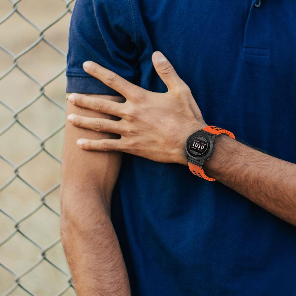 26mm Strap For Garmin Fenix 8 51mm Sport Silicone Wristband for Garmin Fenix 7XPro Instinst 3 Instinct 2X Solar Enduro 3 2 Band