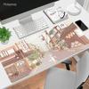 Large Mousepad Japan Great Wave Mousepads Keyboard Mat Deskpad Pc HD Desk Mats Company Mouse Pad Minimalist White Mouse Mat