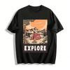 Explore Outdoor Camping Graphic Casual Tee Pure Cotton T-shirt