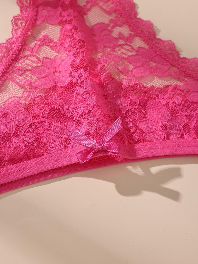 3Pcs/Set Women Thongs Sexy Lace Panties Low Waist Underwear Girls Briefs G-String Breathable Ladies Panty Floral Female Lingerie