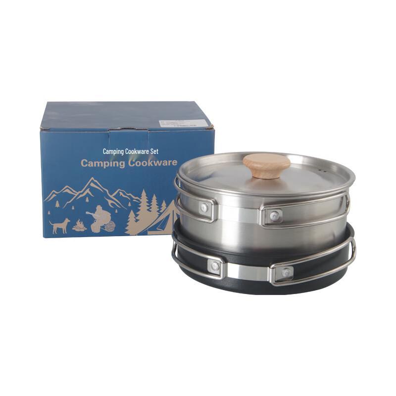 Portable Outdoor Camping Cookware Set 3-Piece Set