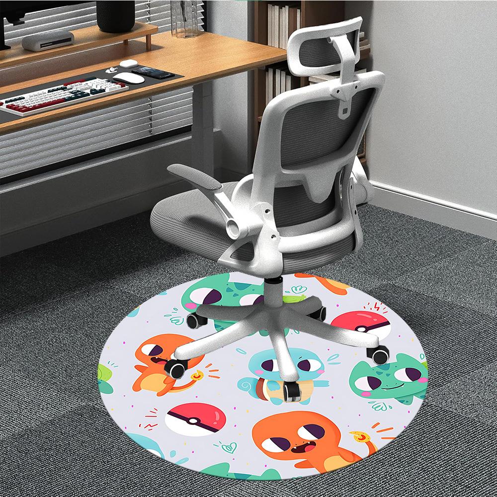 

1pc Pokemon Office Round Area Rug, Under Office Chairs Bedroom Living Room Home Decor, Room Decoa1016207 80cm by 80cm