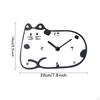 Cat Desk Clock Table Home Decor Time Quiet Movement Acrylic Decoration for Office