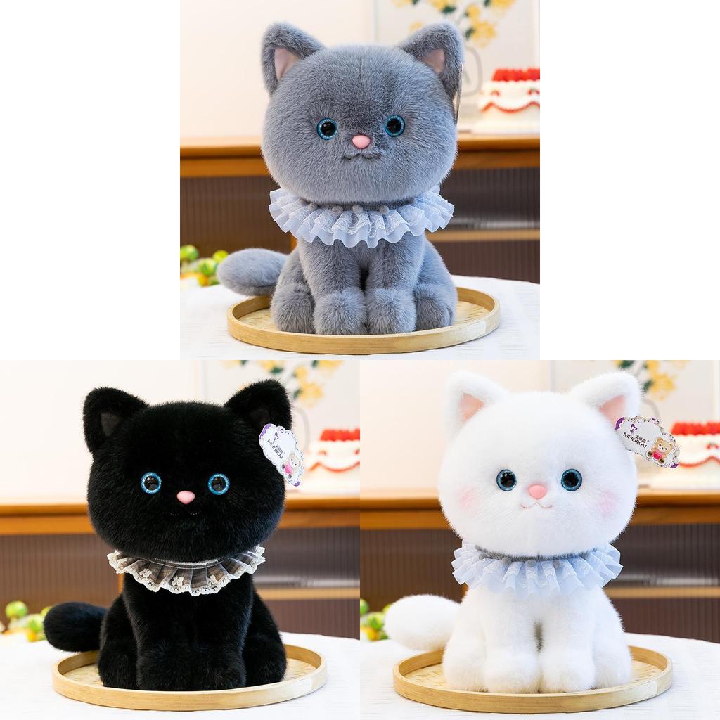 Bella Katze Niedliche Gestickte Sitzende Plüschpuppe Für Mädchen Schlafbegleiter Geschenk