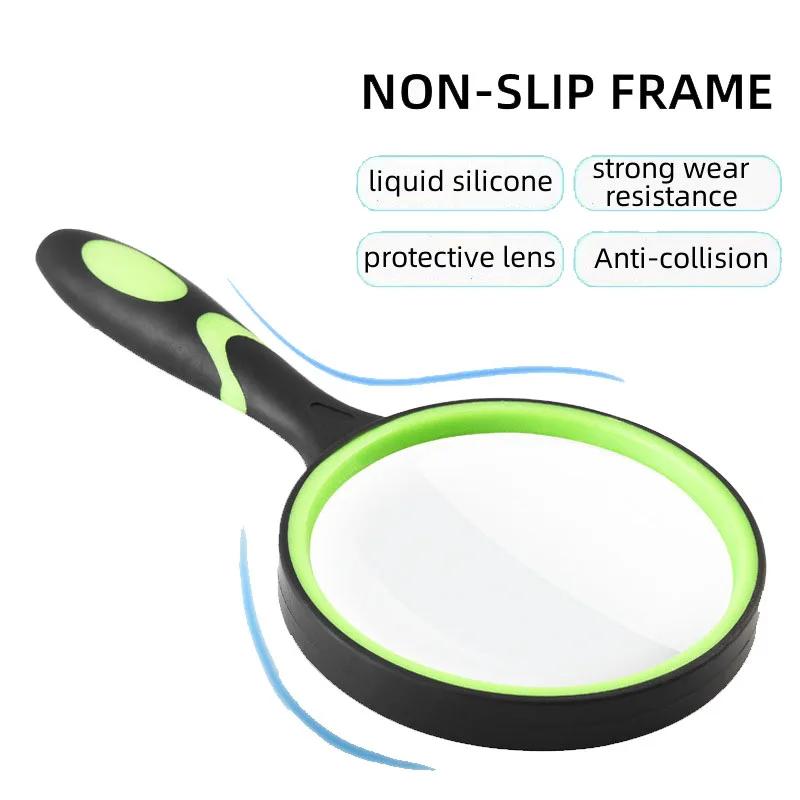 10X Magnifying Glass For Kids Seniors Handheld Reading Magnifier 60mm Magnifying Lens For Reading Science Nature Exploration
